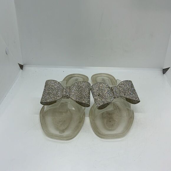 STEVE MADDEN WALLET CLEAR JELLY SANDALS WITH BOW FTL-09-156 - Picture 2 of 9